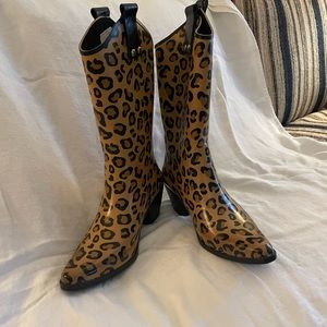Leopard Cowboy Rainbows Size 7